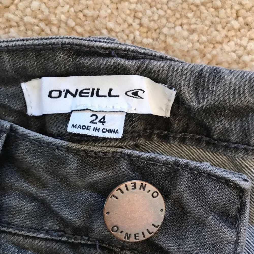 ONeill Skinny Jeans NEW Womens Size 0 Waist 24 Smoke Grey Anthony - Picture 4 of 16